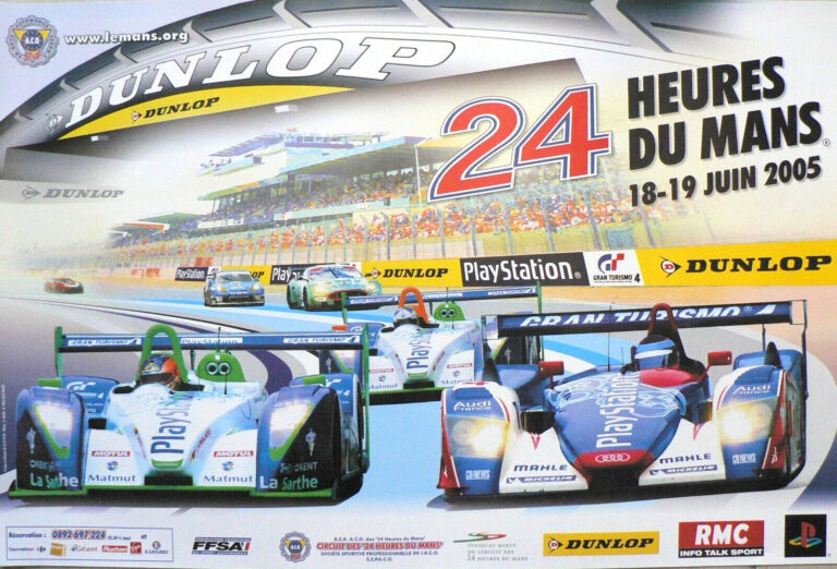 Affiche officielle 24 Heures du Mans 2005, réalisée par David Piolé